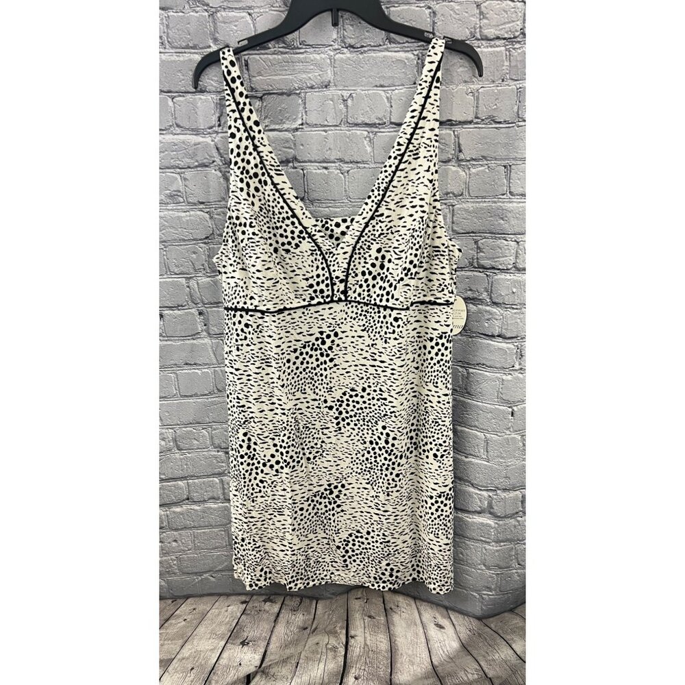 Soma Cool Nights Chemise‎ Exotic Spots Ivory Black Nightgown Size XXL